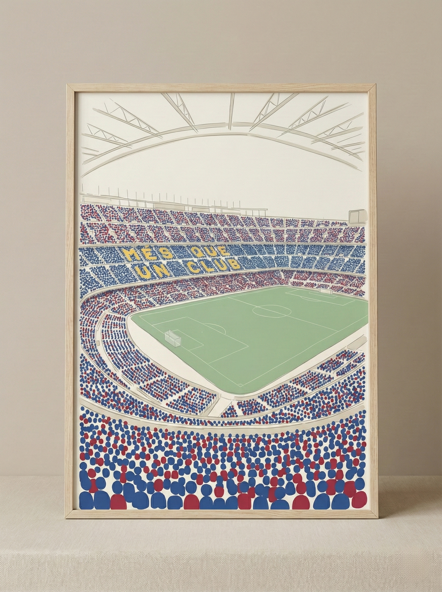 Póster Estadio Camp Nou – FC Barcelona – Lámina Artística Minimalista A4 Premium