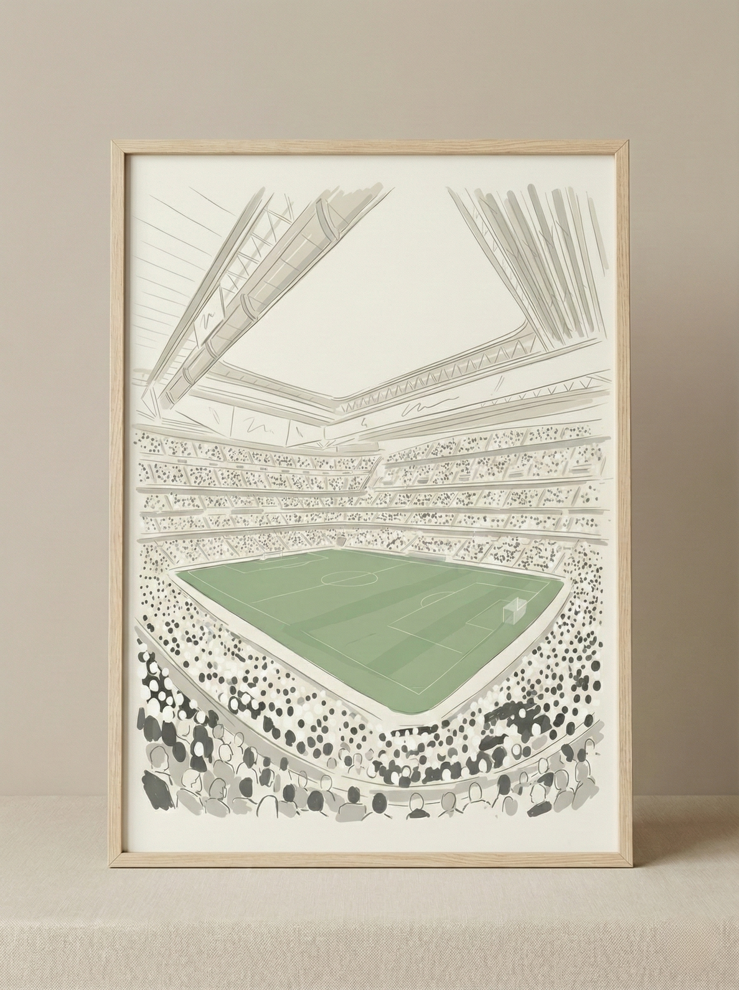 Póster Estadio Santiago Bernabéu – Real Madrid – Decoración Pared A4 Mate