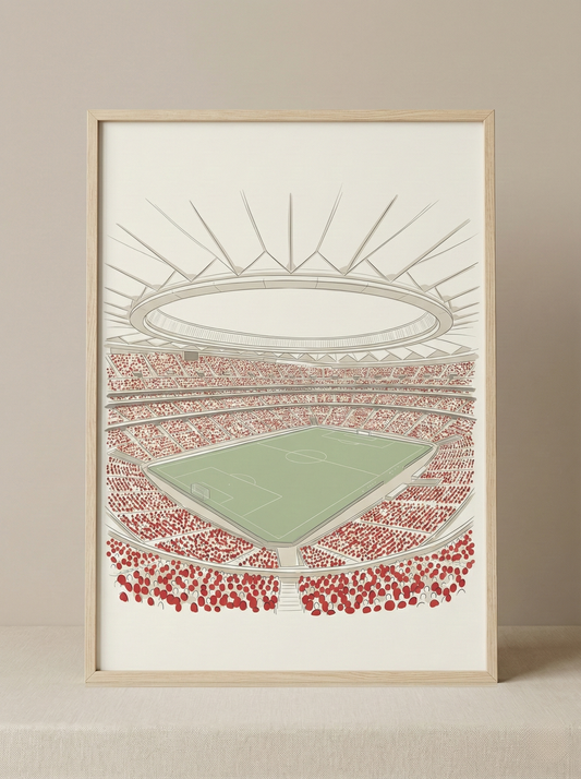 Póster Estadio Cívitas Metropolitano – Atlético de Madrid – Arte Fútbol A4