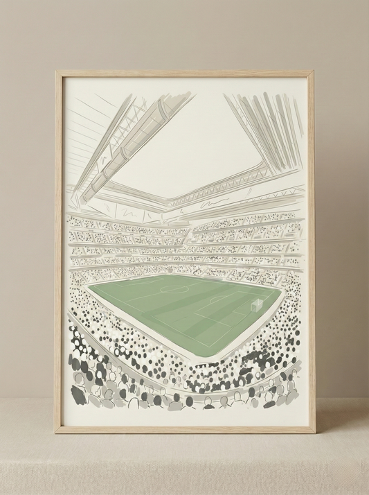 Póster Estadio Santiago Bernabéu – Real Madrid – Decoración Pared A4 Mate