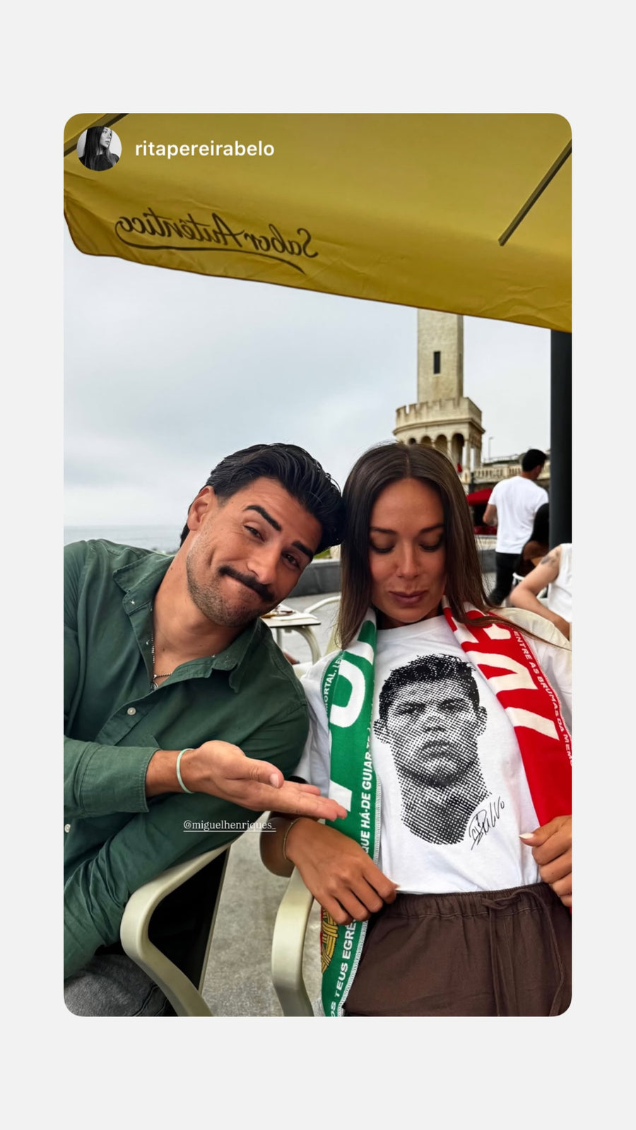 Cliente real @ritapereirabelo a usar a t-shirt Cristiano Ronaldo Signature